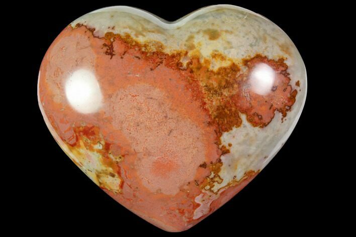 Wide, Polychrome Jasper Heart - Madagascar #118618